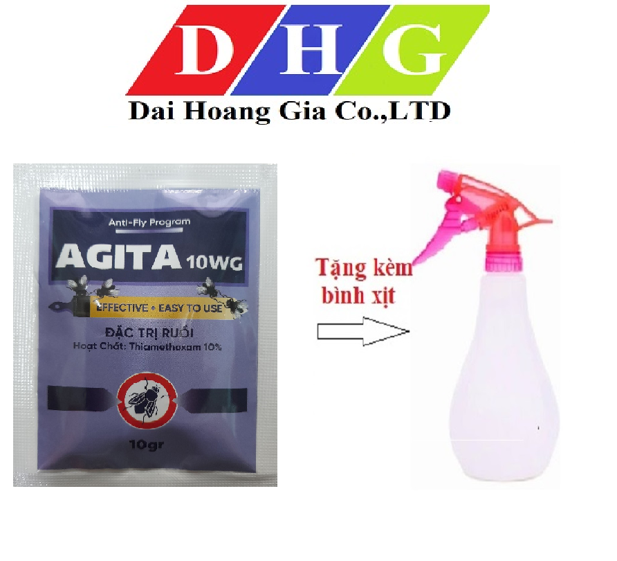 Thuốc diệt ruồi Agita 10WP gói 10gr có dẫn dụ tự bay vào chết cho quán ăn, nhà hàng... diện tích nhỏ