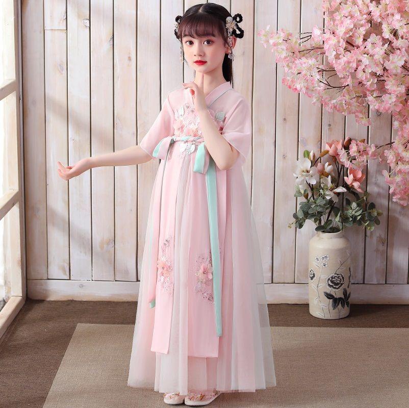 DONGSHOP Cô gái Hán phục nữ nhi cổ trang váy nàng tiên váy váy công chúa váy Trung Quốc phong cách siêu tiên mùa hè váy mùa hè
