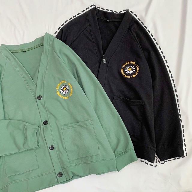 Áo khoác Cardigan FLORAL  màu XANH/ĐEN Nam Nữ Unisex ️  50K