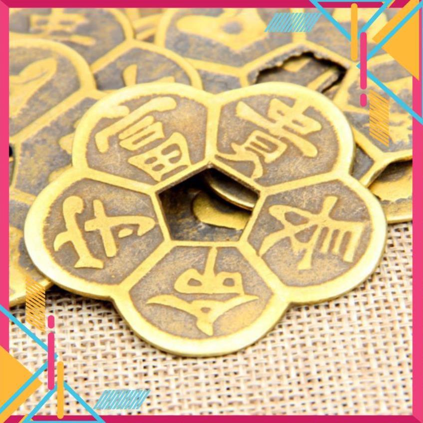 ️Evoucher Đồng tiền hoa mai 5 cánh- đồng xu hoa mai kim tiền 5 cánh 206570