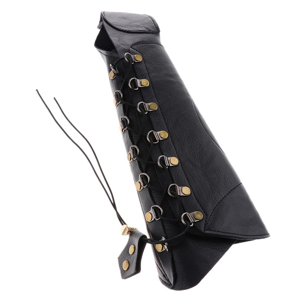 Adjustable Archery Arm Guard, Pu Leather for Recurve Compound Long Bow Hunting