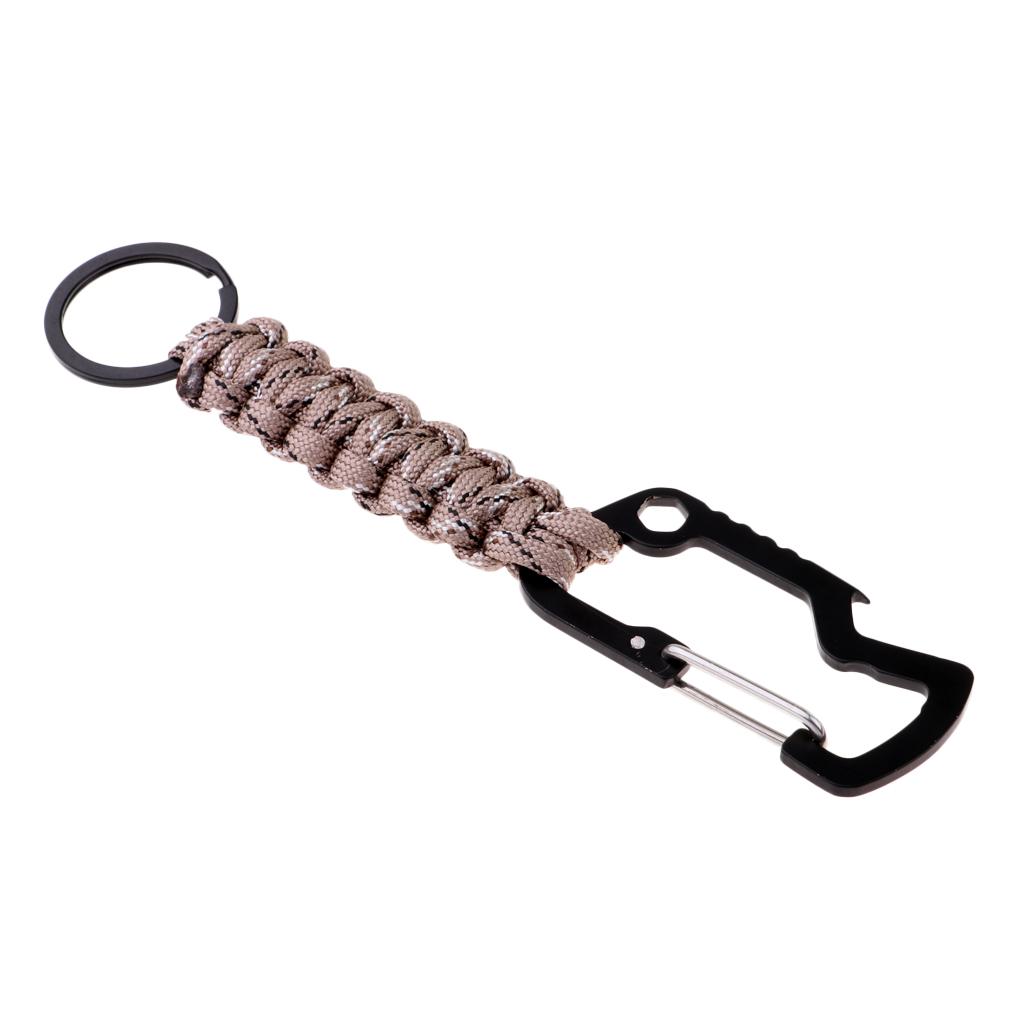 3x Outdoor Sports Molle Paracord Keychain Carabiner Belt Clip