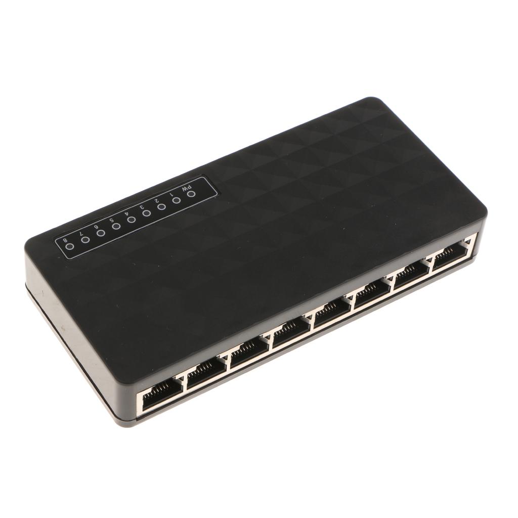 10/100Mbps 8-Port Network Switch LAN Ethernet Desktop RJ45 Network Adapter