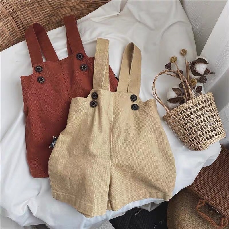 Quần Yếm Kaki Cotton trẻ em cho bé Trai bé Gái từ 10kg đến 28kg phong cách Hàn Quốc thời trang trẻ em Dream House - DR01