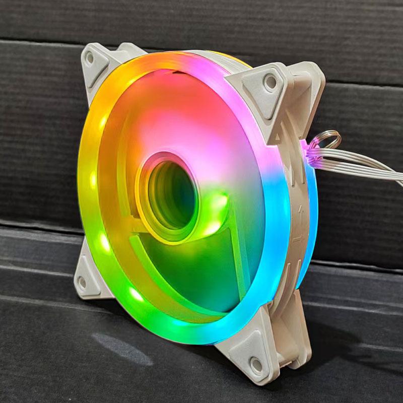 Khuyến mại mới hàng không gương khung quạt 12cm gương nghìn lớp máy chủ argb Shenguang đồng bộ PWM điều khiển nhiệt độ tản nhiệt