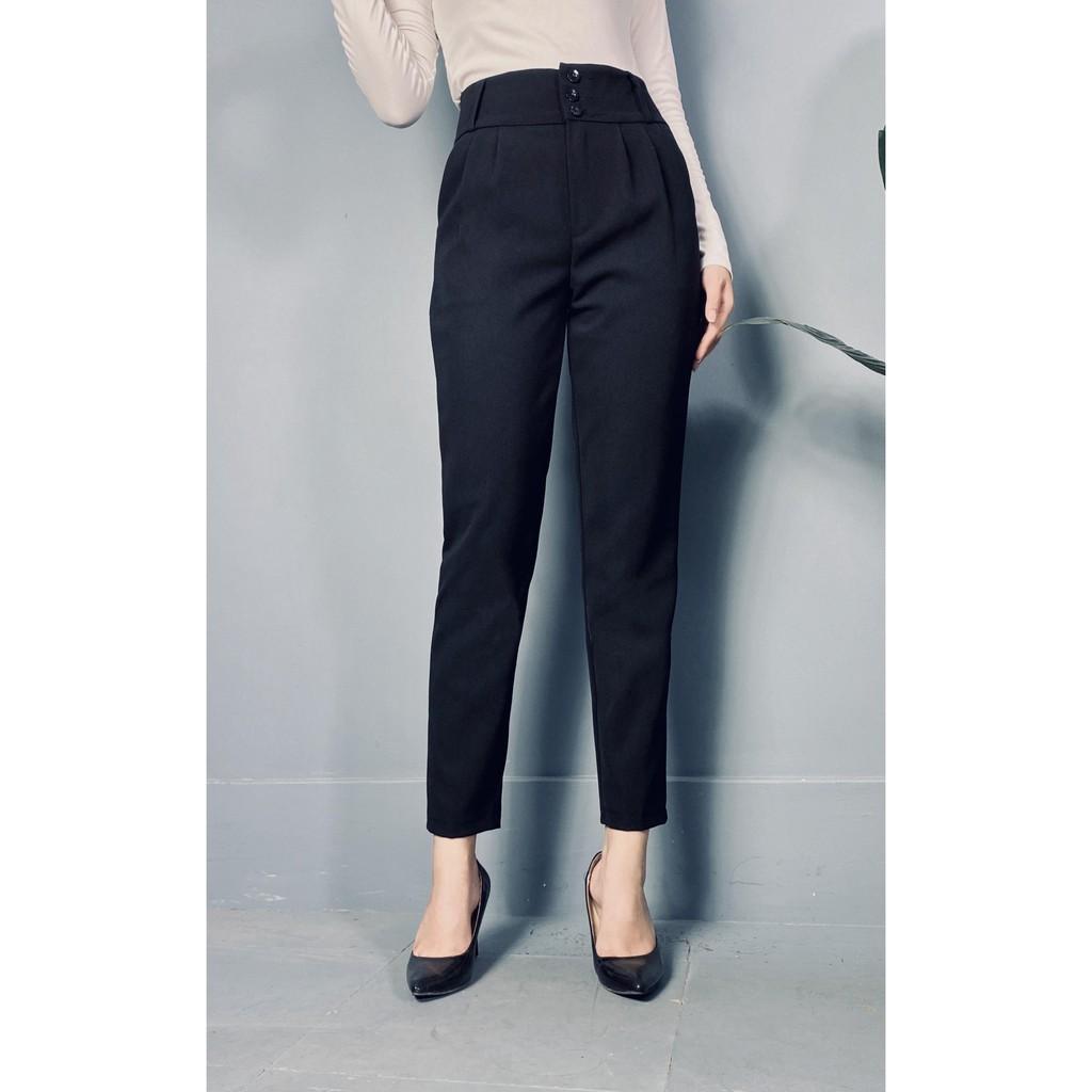 Quần Baggy Nữ Cạp To Thiết Kế 3 khuy Rất Tinh Tế