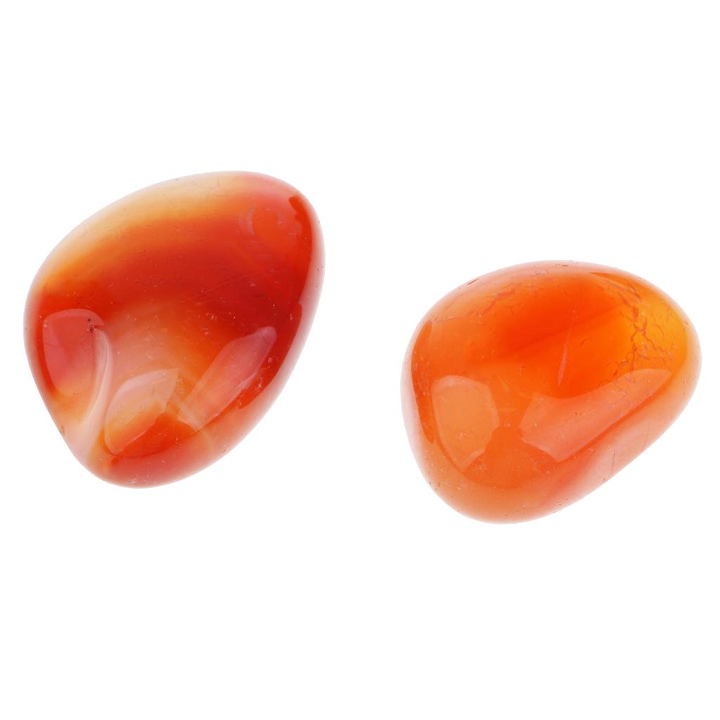 2x20-30mm Natural Agate Stone Feng Shui Reiki Ornament Stone Lucky Stone