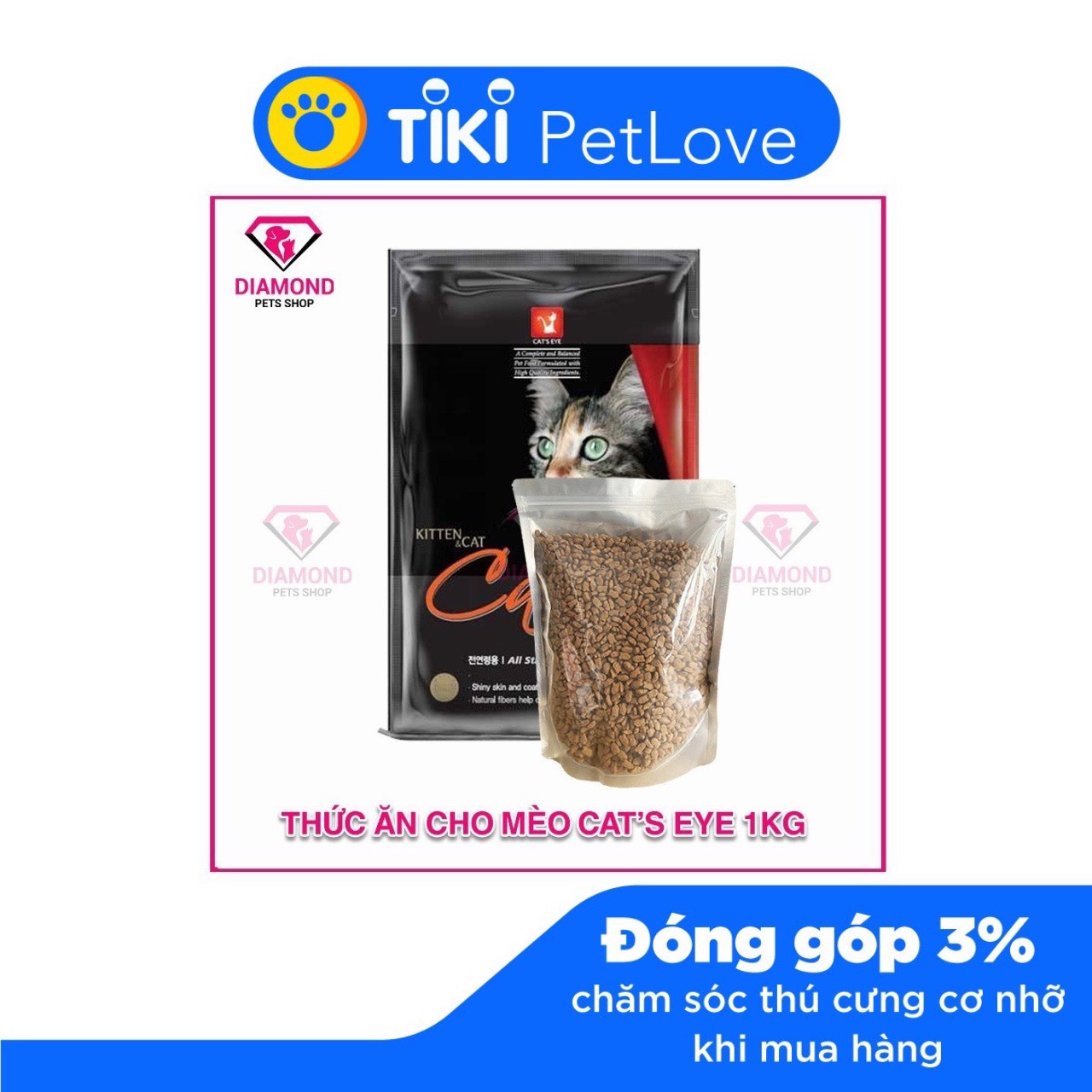 (1kg) Thức ăn cho mèo mọi lứa tuổi Cat's Eye