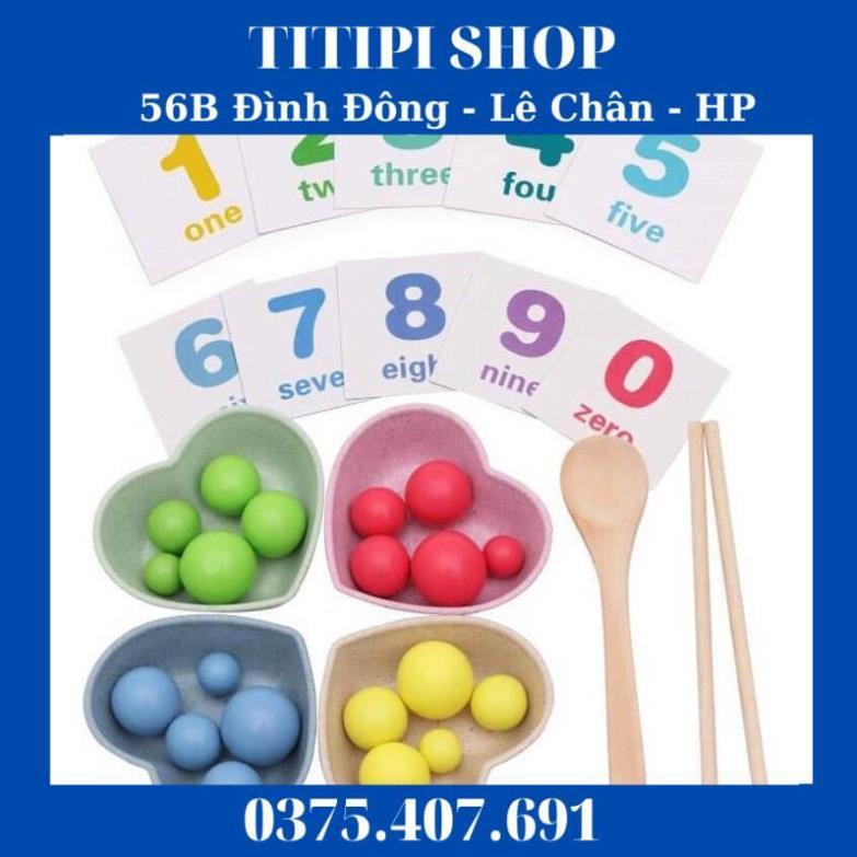 Bộ gắp hạt đếm số ️Tập gắp tập xúc ️ học đếm số cho bé