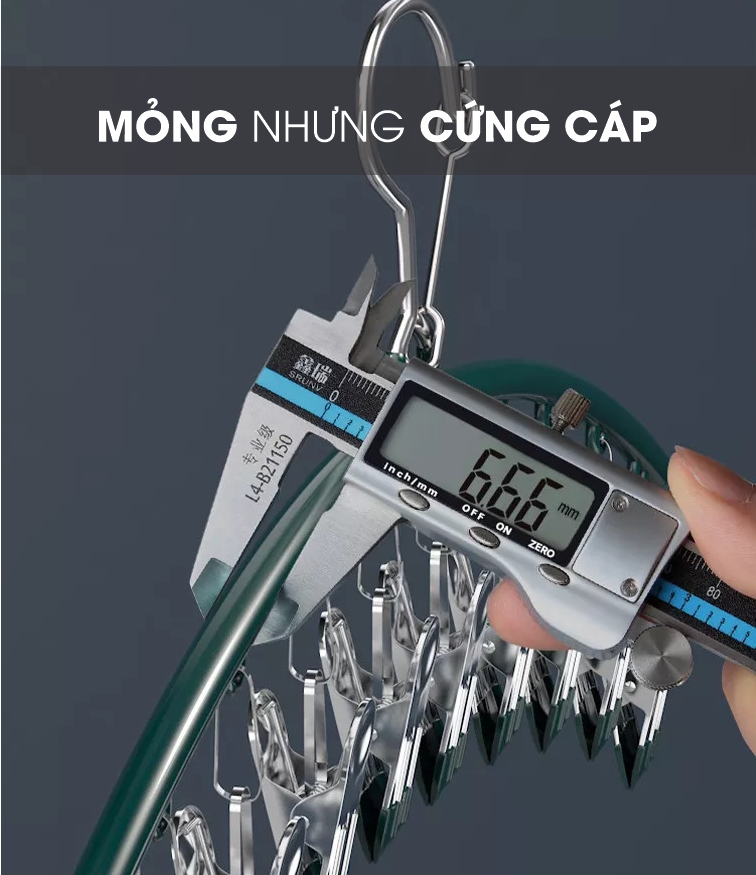 Móc Treo Vớ, Cà Vạt Chrome Thông Minh 10 trong 1 ECODEALS - Sang trọng, chắc chắn, tiết kiệm không gian tối đa