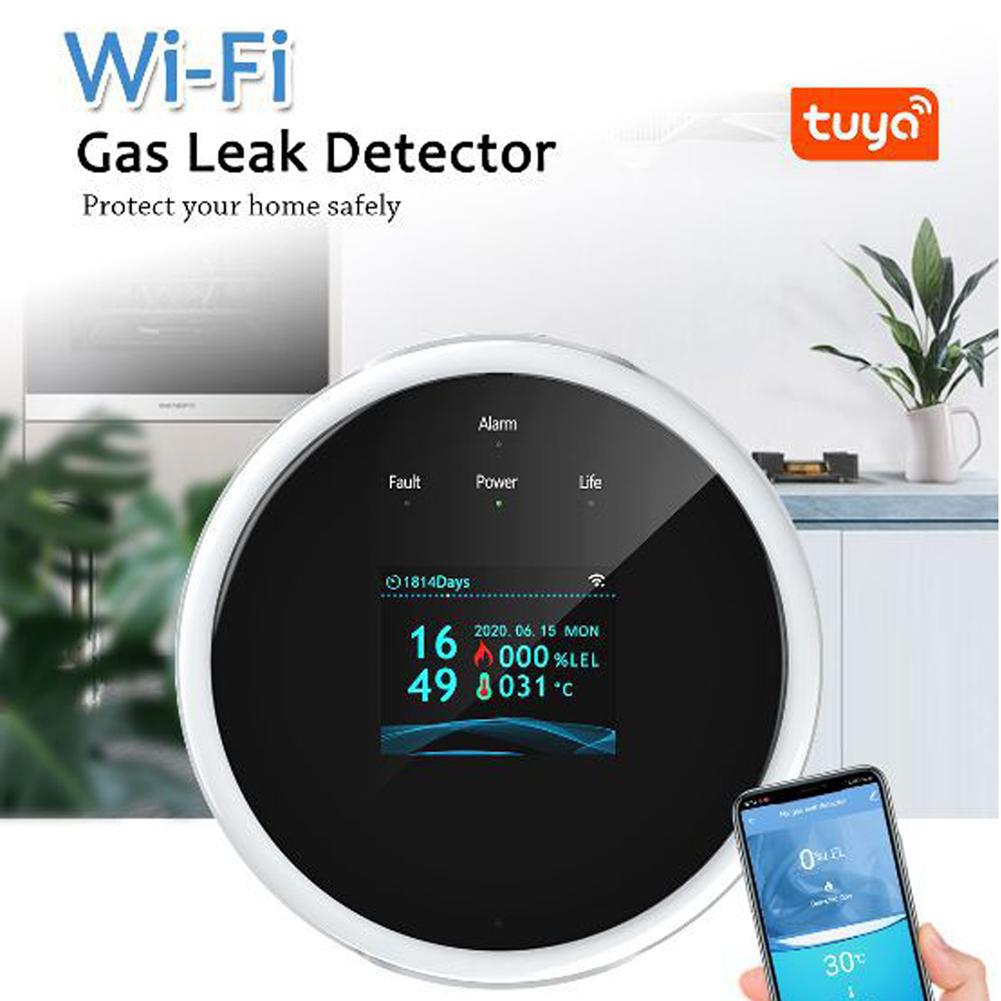Tuya Wifi Natural Gas-Sensor Household Intelligent Combustible Gas-Alarm Detector Gas-Leakage Sensor Compatible with