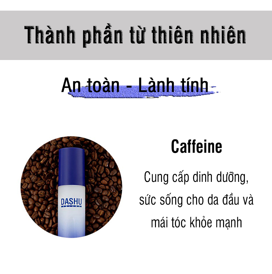 Chai tạo phồng tóc cho nam keo xịt tạo kiểu tóc giữ nếp không làm hư tổn tóc DASHU Caffeine Power Air Booster 120ml (Ultra Hard) JN-XT04