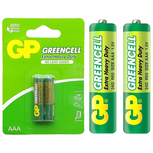 Vỉ 2 Pin Đũa GP Greencell Extra Heavy Duty AAA 1.5V - GP 24G-2U2