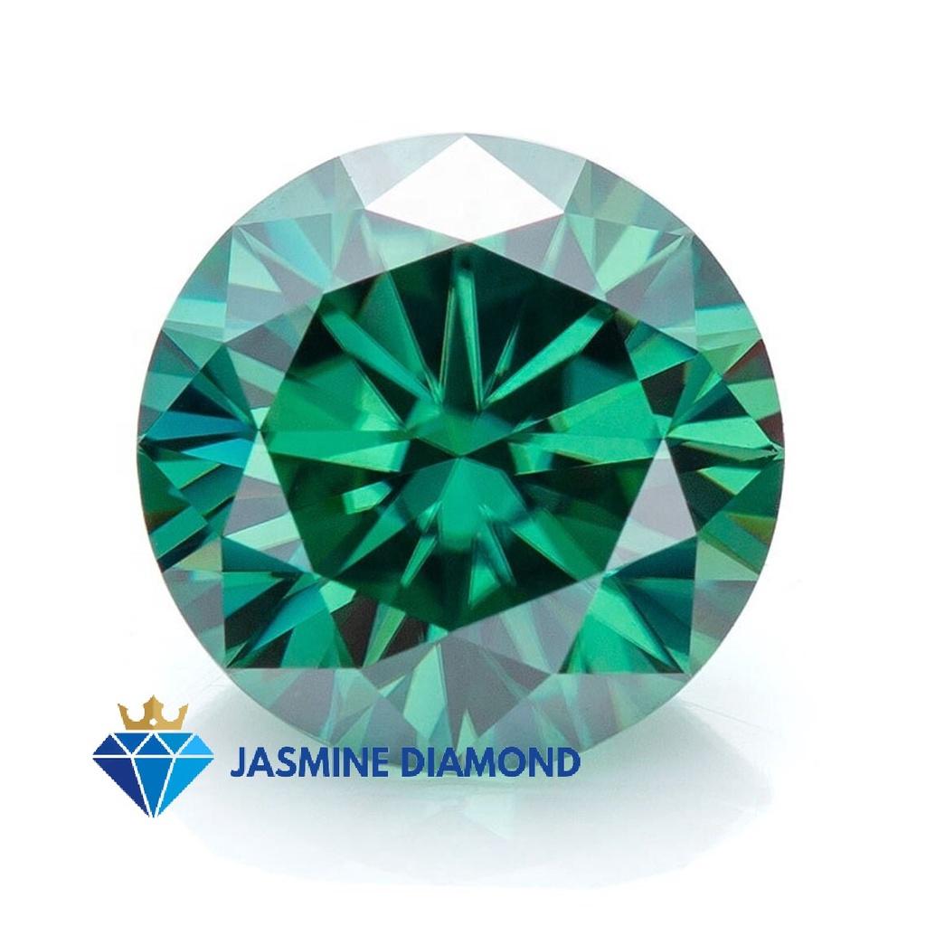 (Size từ 4-7.5 ly) Kim cương nhân tạo Mỹ Moissanite Green