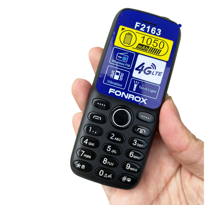 Điện thoại Fonrox F2163 4G , Gọi HD Call , Lướt WEB , 2 sim 2 sóng - Hàng chính hãng