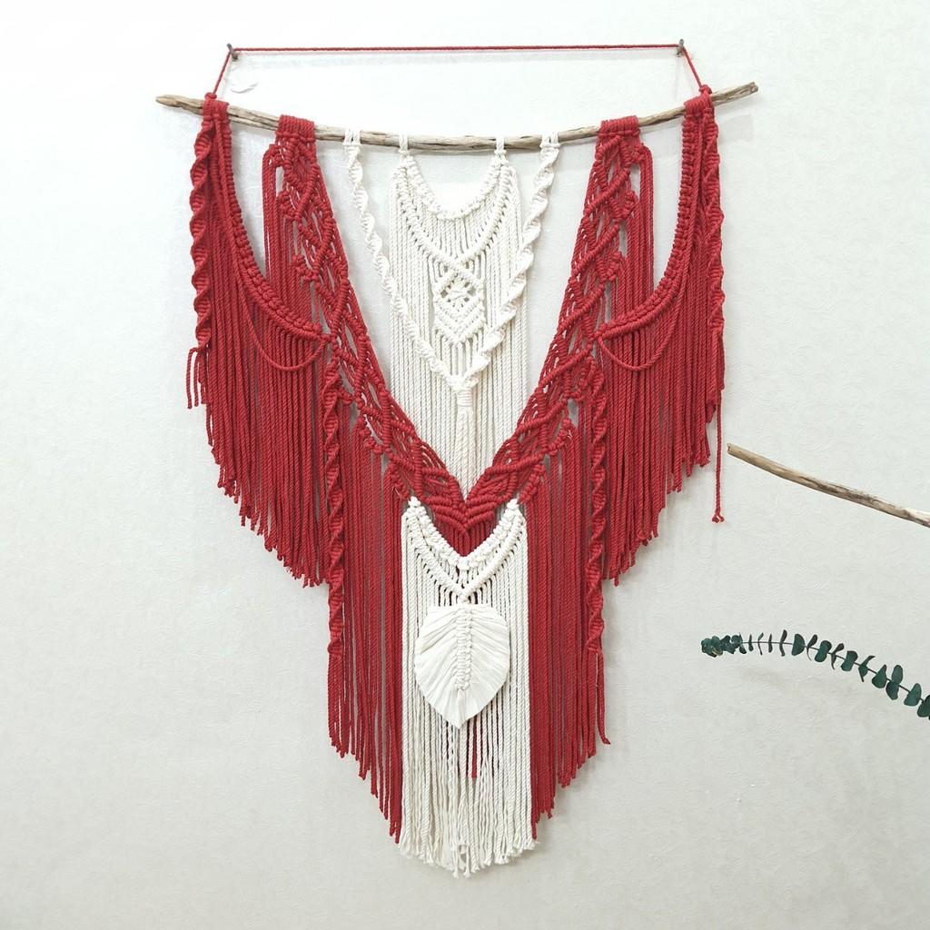 Trang trí tường macrame -ảnh thật- nhiều màu - có làm theo yêu cầu