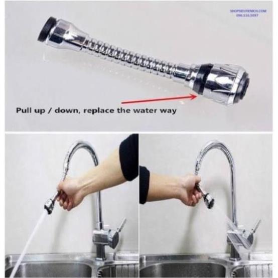 VÒI NƯỚC INOX TĂNG ÁP CAO CẤP XOAY 360 TIỆN DỤNG