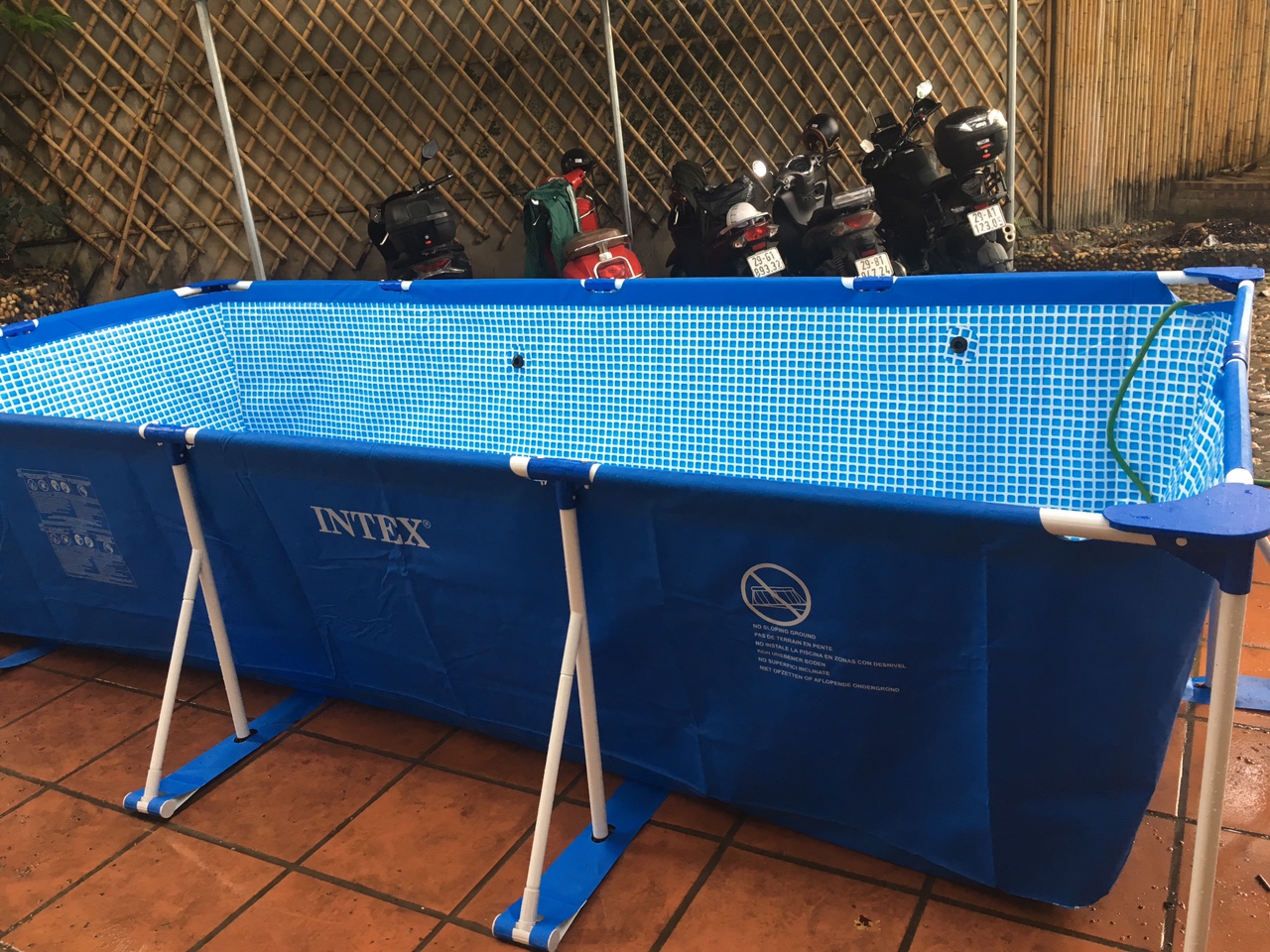 Bể bơi khung kim loại di động 4,5m x 2,2m cao 84cm bền bỉ bảo hành 24 tháng