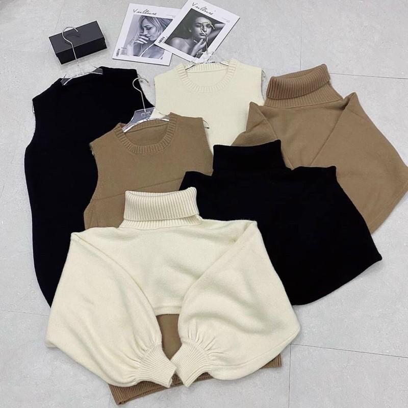 Set váy kèm áo len