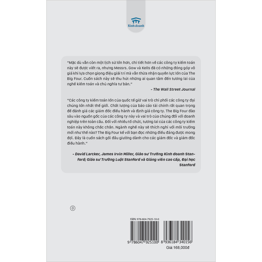 Hình ảnh The Big Four - 4 Đại Gia Kiểm Toán: Deloitte - PWC - EY - KPMG: Quá Khứ Kỳ Lạ Và Tương Lai Hiểm Trở Của Sự Độc Quyền Kiểm Toán Toàn Cầu