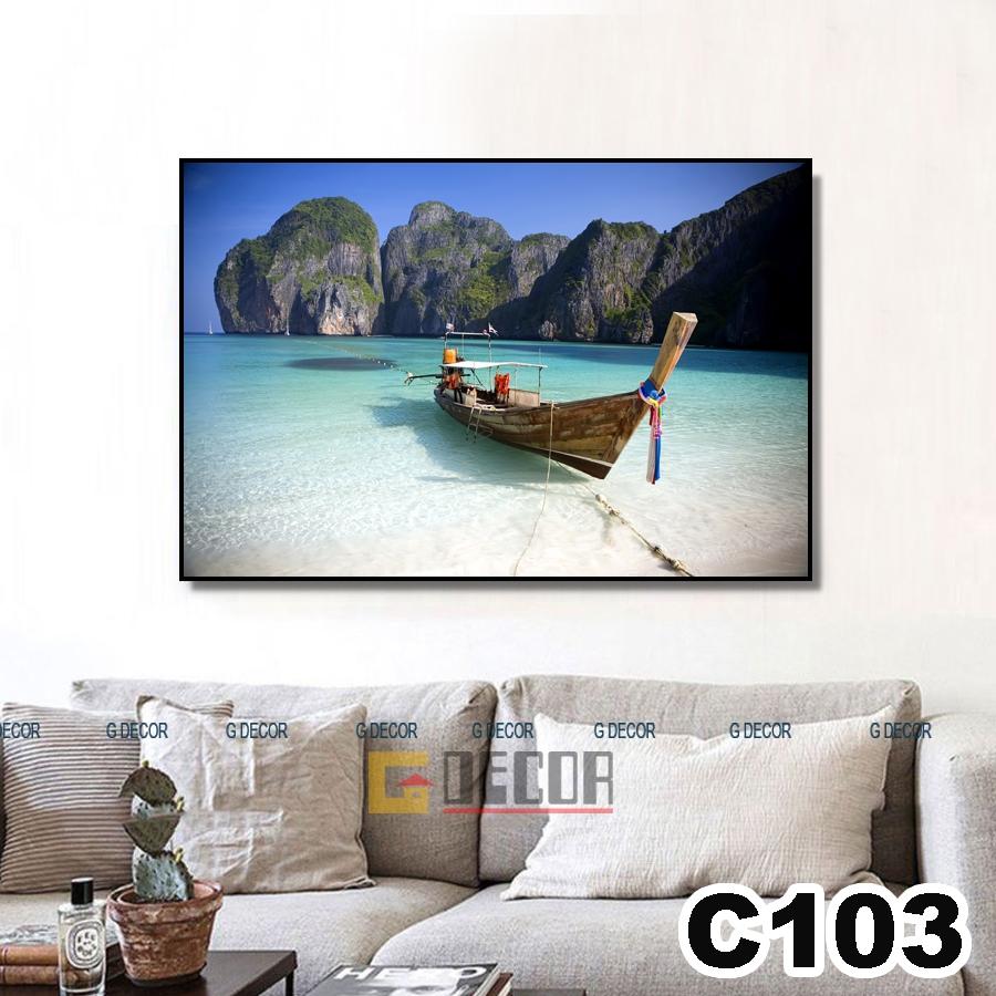 Tranh treo tường canvas 1 bức phong cách hiện đại Bắc Âu, tranh phong cảnh trang trí phòng khách, phòng ngủ, spa C168