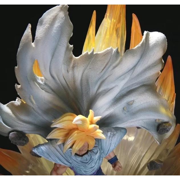 Mô hình Gohan saiyan tóc vàng áo choàng có Led - Dragon ball