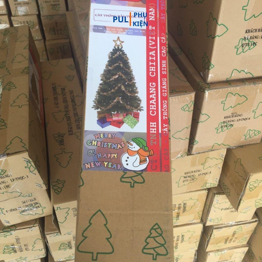 Cây thông noel mini để bàn xanh 1m2 trang trí giáng sinh