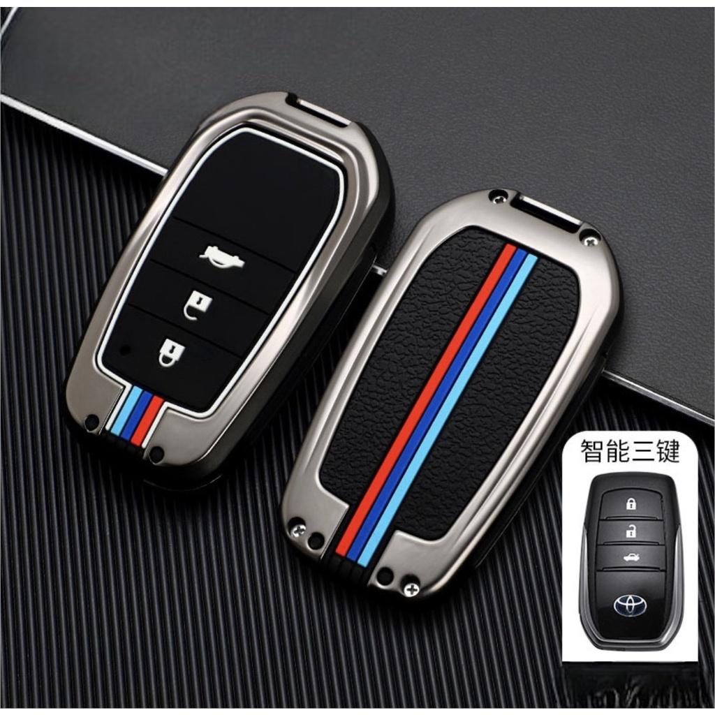 Ốp khóa kim loại phản quang- Toyota Camry, Prado, Fortuner, Hilux, Cruiser Hợp Kim Kẽm Cao Cấp Loại 3 và 4 nút