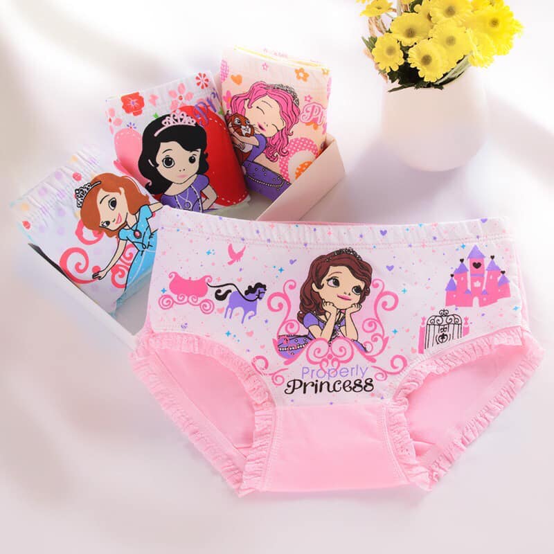 Quần chip tam giác bé gái set 4 cái 4 màu nhiều mẫu