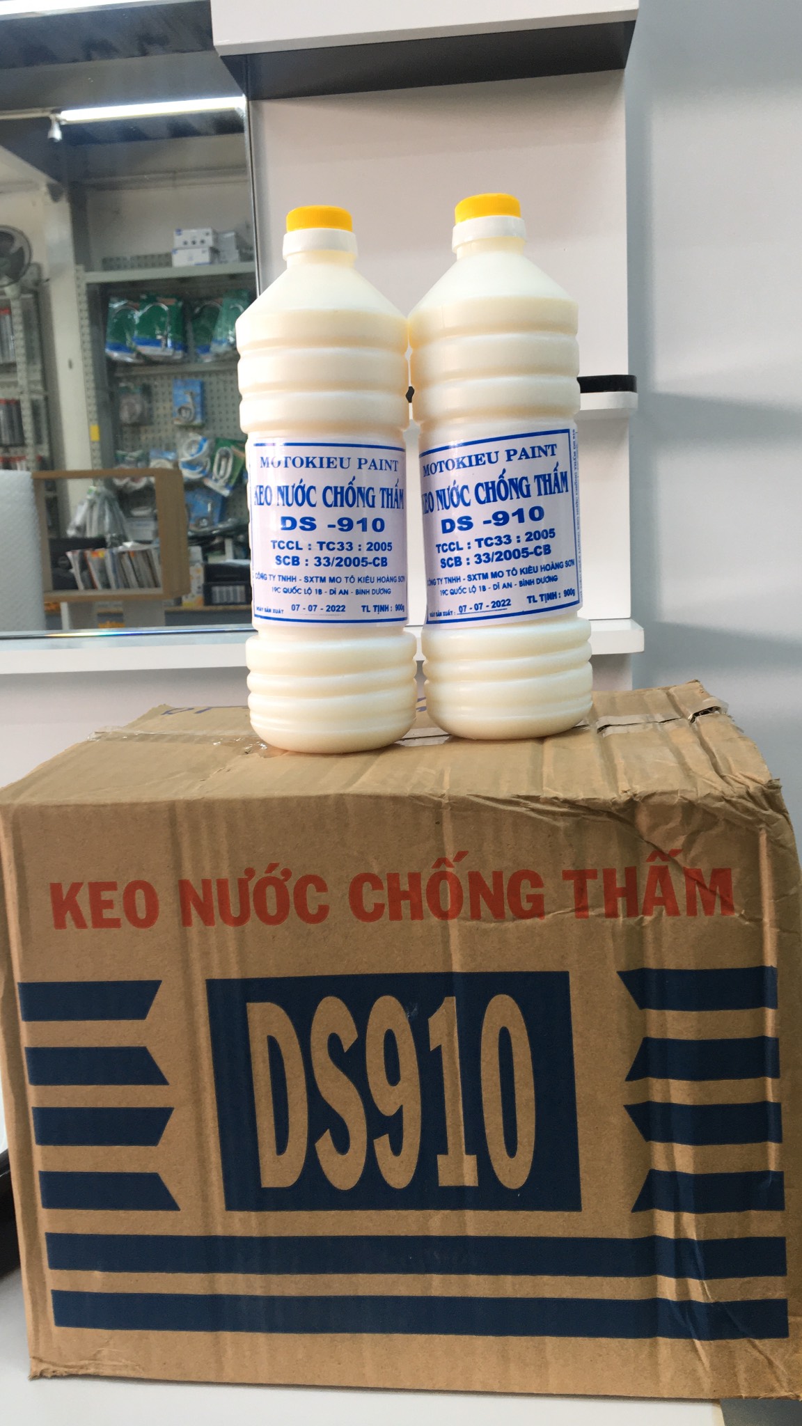 Keo nước chống thấm DS – 910 (1Lít) Thùng 12 chai