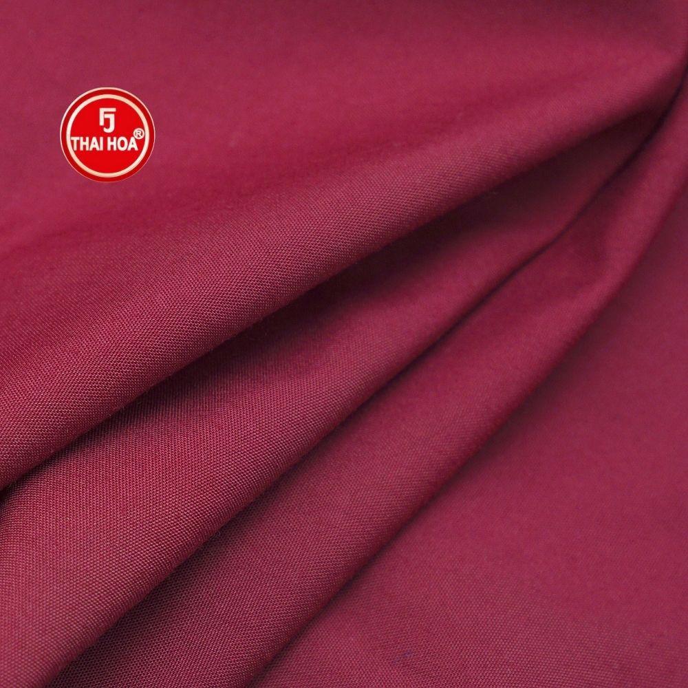 Áo sơ mi nữ Thái Hòa vải cotton thoáng mát màu đỏ N047-12-01