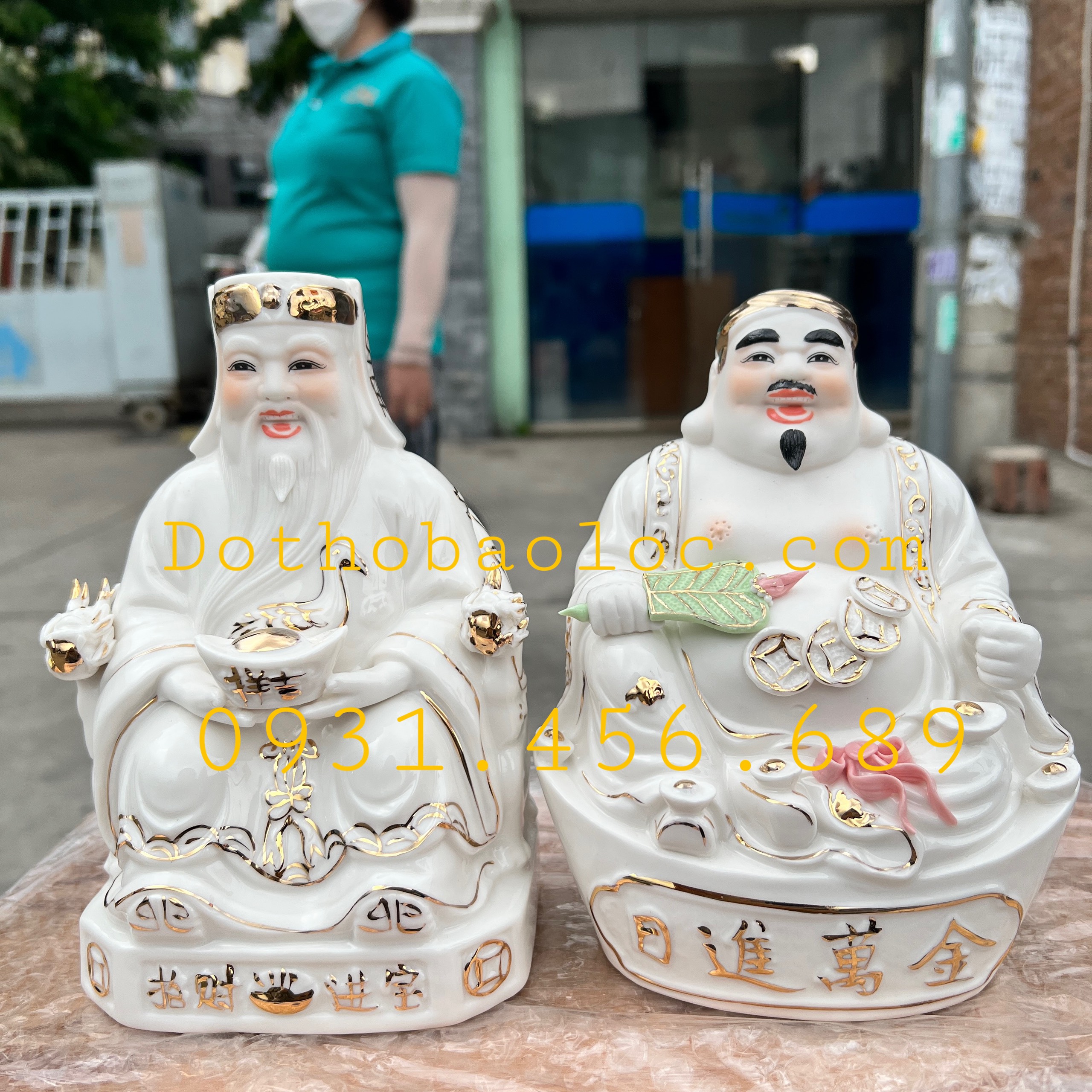 Tượng Thần tài Thổ địa Đức hóa cao cấp cao 19cm