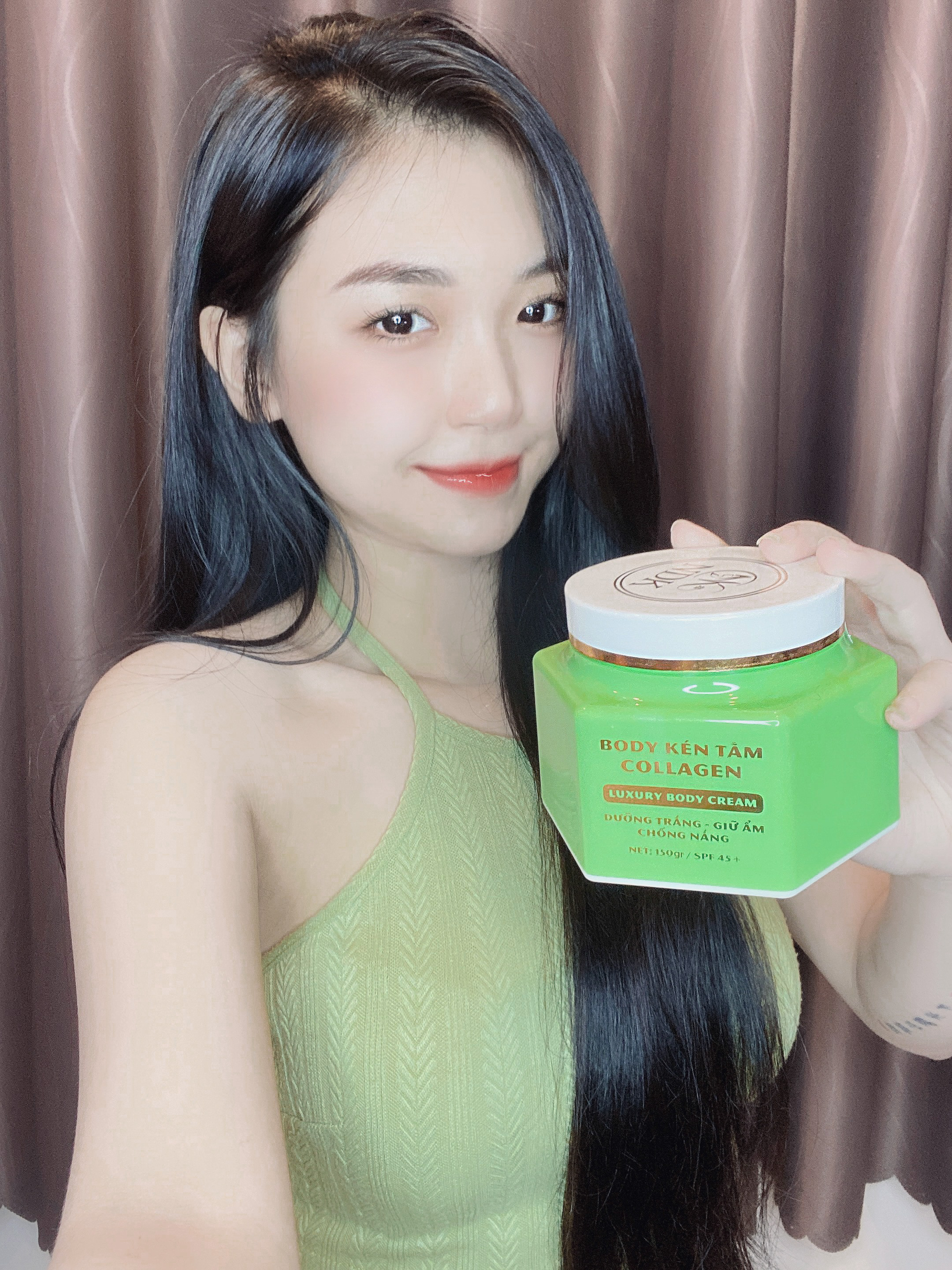 Combo 2 Kem Body Kén Tằm Collagen NDK Dưỡng Trắng Da Làm mịn Chống Nắng