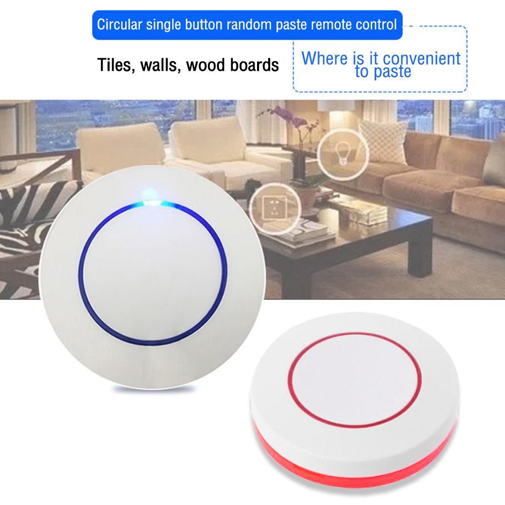 Đèn LED 433MHz điều khiển từ xa không dây 1 nút Công tắc điều khiển từ xa cảm thấy thoải mái để dán EV1527 Chip Learning Type 50m