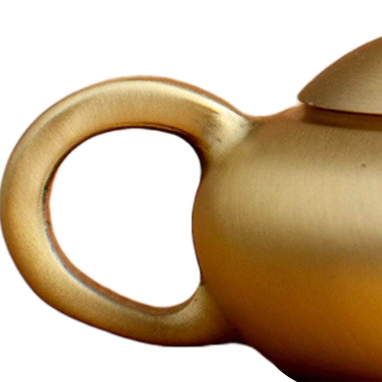 Brass Teapot Figurines Crafts Copper Kettle for Furniture Table Office