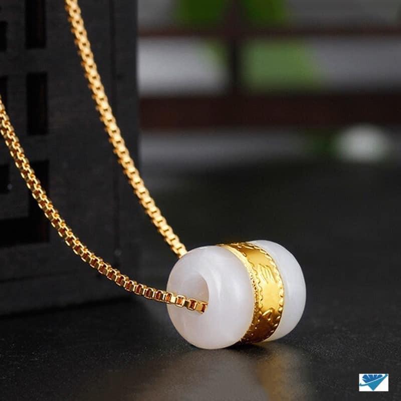 Dây chuyền nữ bạc ta si vàng mặt lu thống MS16c