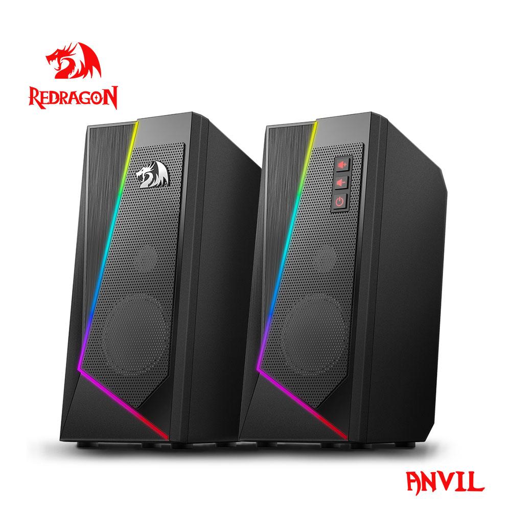 REDRAGON GS520 Anvil aux 3.5mm âm thanh vòm stereo nhạc RGB loa âm thanh cho máy tính 2.0 PC home notebook TV loa