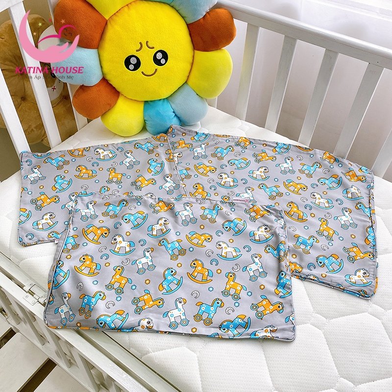 Gối đầu cho bé 5-10 tuổi, 35x50cm, vải tencel gòn lông vũ êm mềm thoáng mát