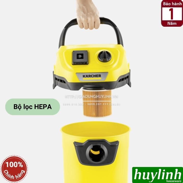 Máy hút bụi khô và ướt Karcher WD3P V - Dung tích 17 lít - Made in Romania - Hàng chính hãng