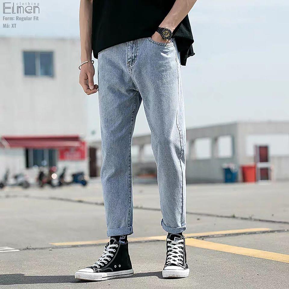 Quần baggy jean xanh unisex