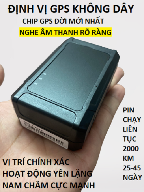 Định vị GPS 4G không dây ô tô, xe máy chip thế hệ mới nghe âm thanh, pin 20-35 ngày, chính xác cực cao