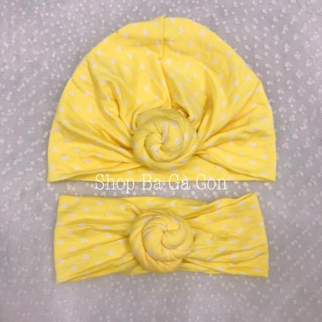 Set mũ turban cho bé