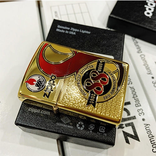 Bật lửa Zippo 88Th Anniversary Asia High Polish Plating –  Bản Mạ Vàng Kỷ Niệm 88 Năm Ra Đời Bật Lửa – ZA-2-147A