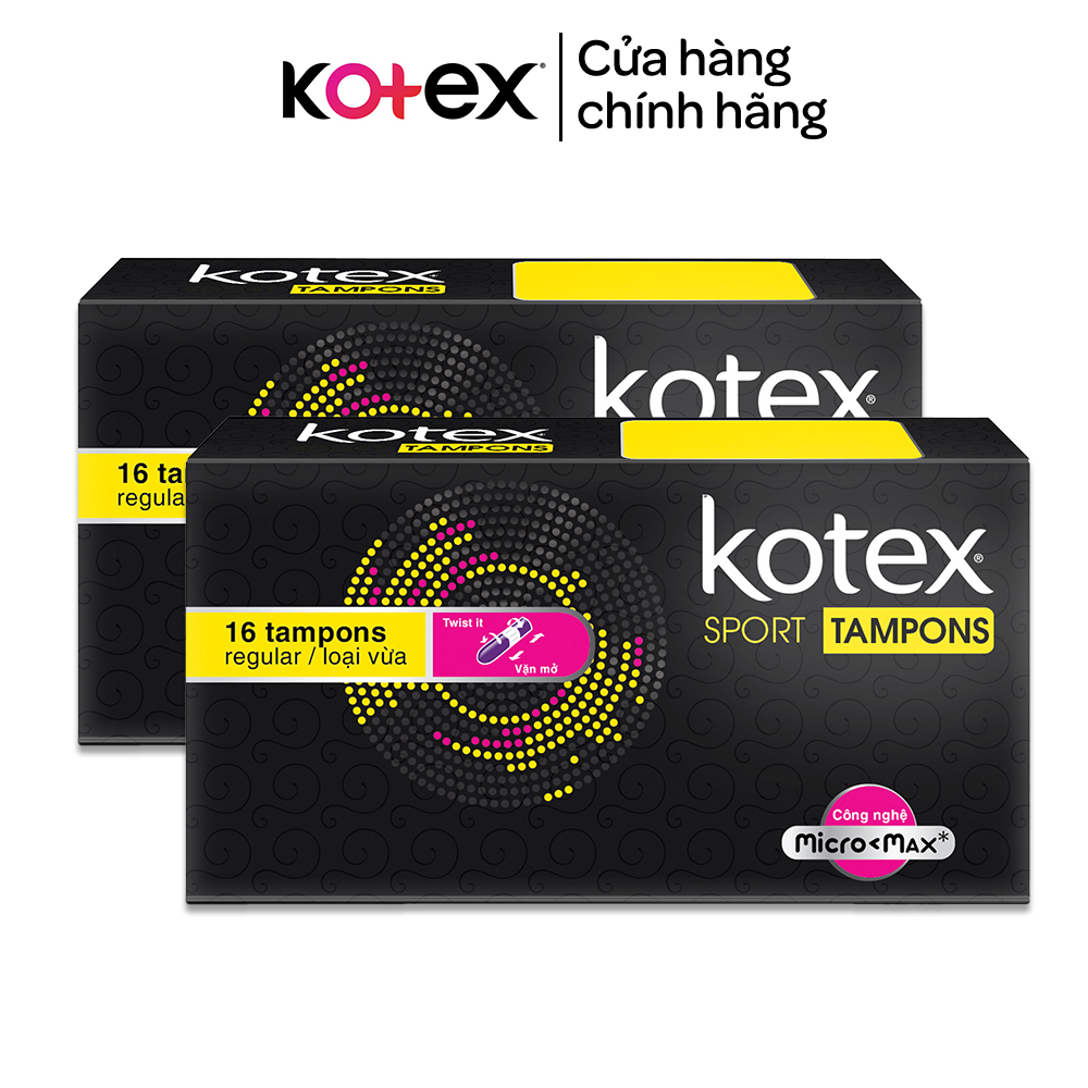 Combo 2 hộp Băng vệ sinh Kotex Tampon 16 miếng