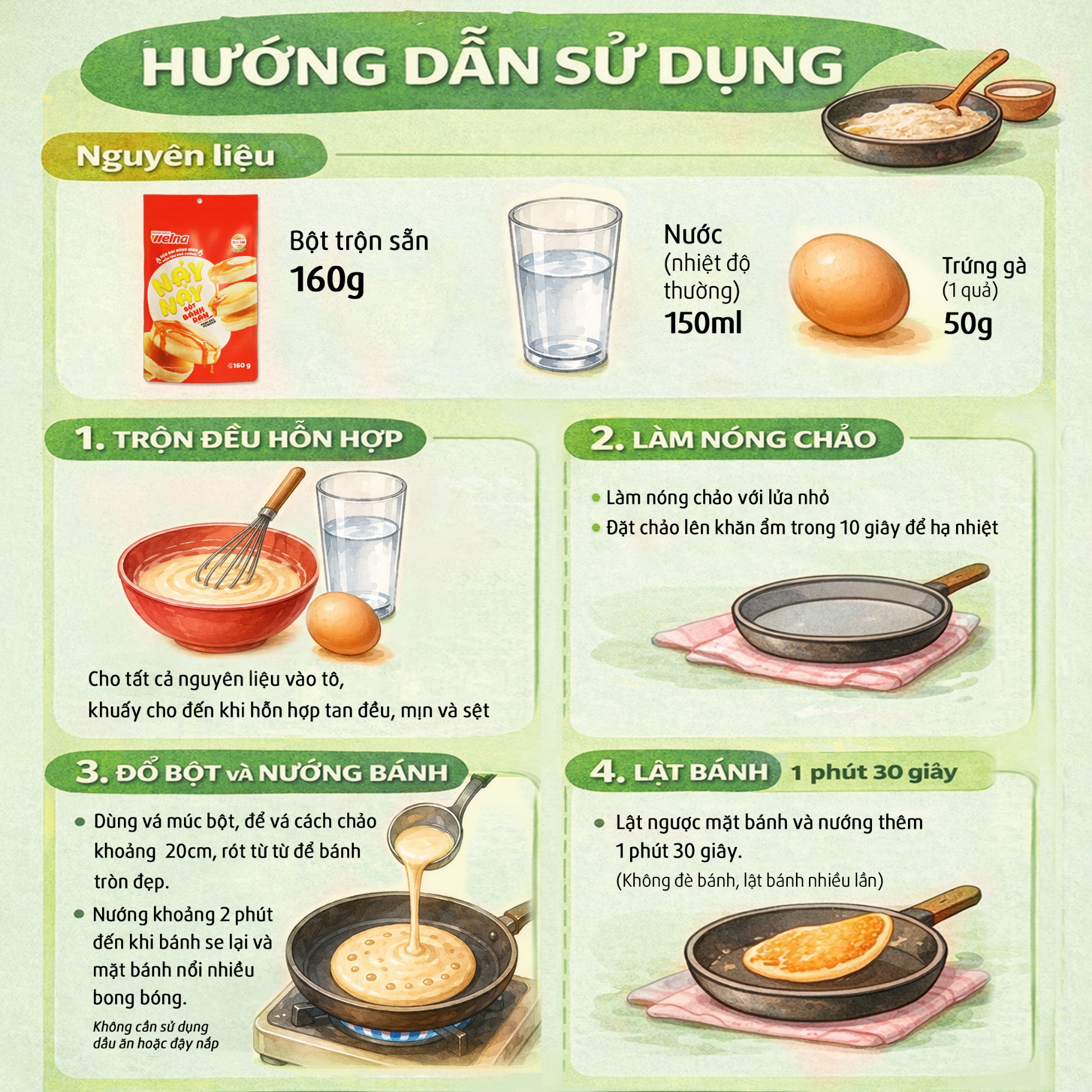 Bột Bánh Rán Nảy Nảy 160g Nisshin Seifun Welna - Yuzuha Shop