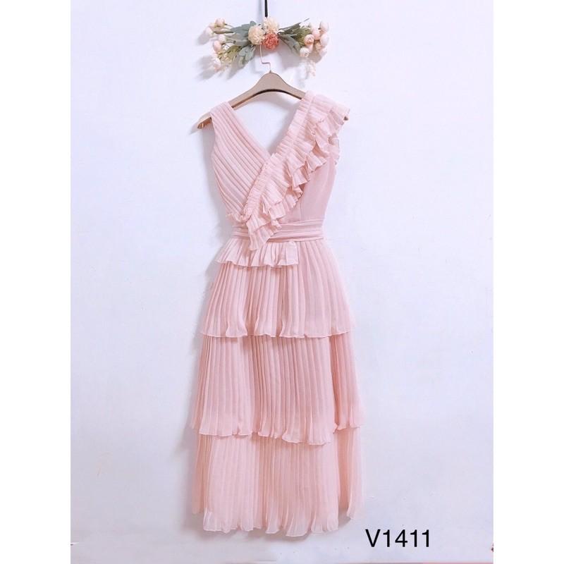 ĐẦM HỒNG XẾP LY TRANG NHÃ DVC