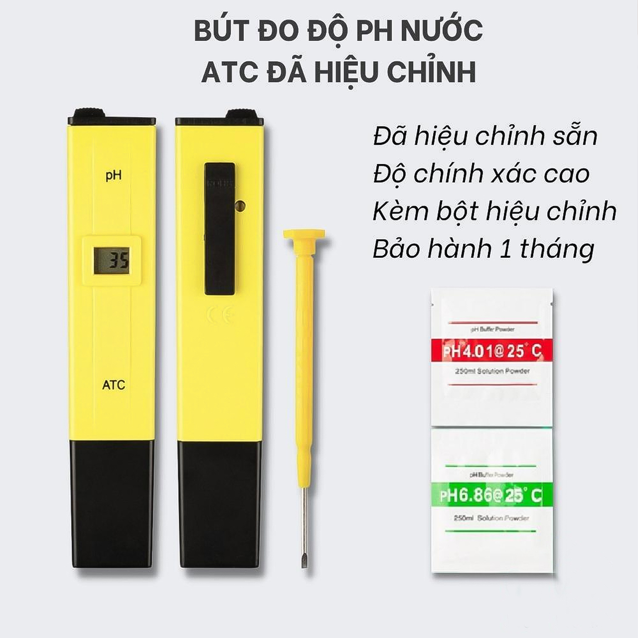 Máy đo pH nước và bút đo pH hồ cá với tính năng điều chỉnh ATC thử tính kiềm axit nước chính xác - hàng nhập khẩu