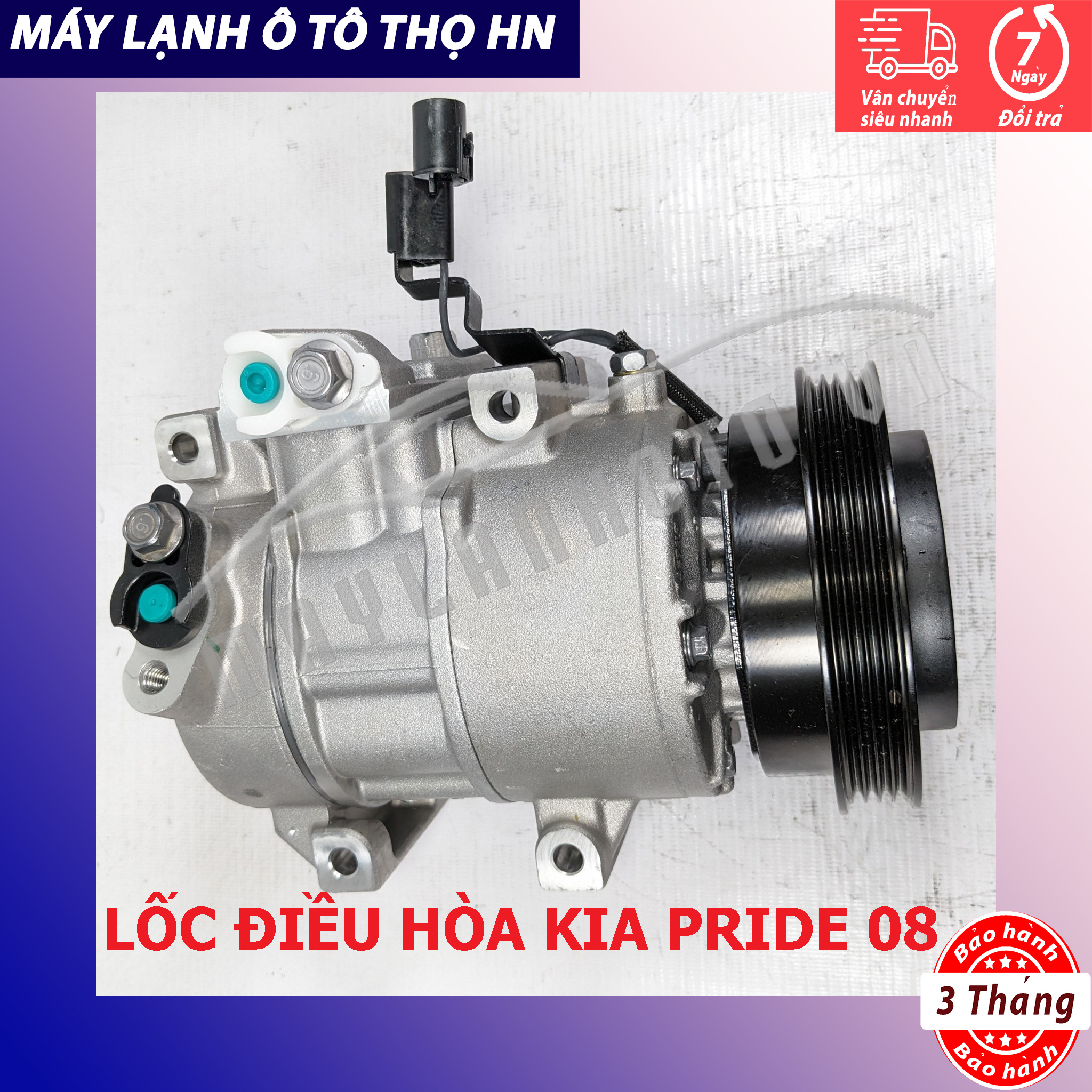 Lốc điều hòa (block,máy nén) Kia Pride New - Rio 2006 2007 2008 2009 2010 2011 hàng xịn Hàn Quốc 06 07 08 09 10 11