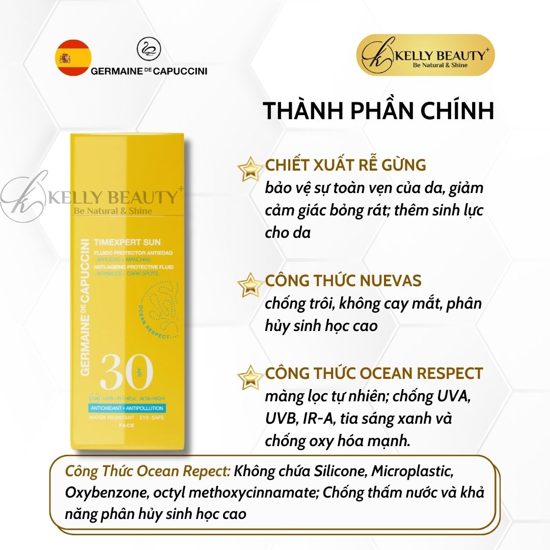 Nhũ Tương Chống Nắng Sinh Học Germaine Timexpert Sun Anti-Ageing Protective Fluid SPF 30 - Kelly Beauty