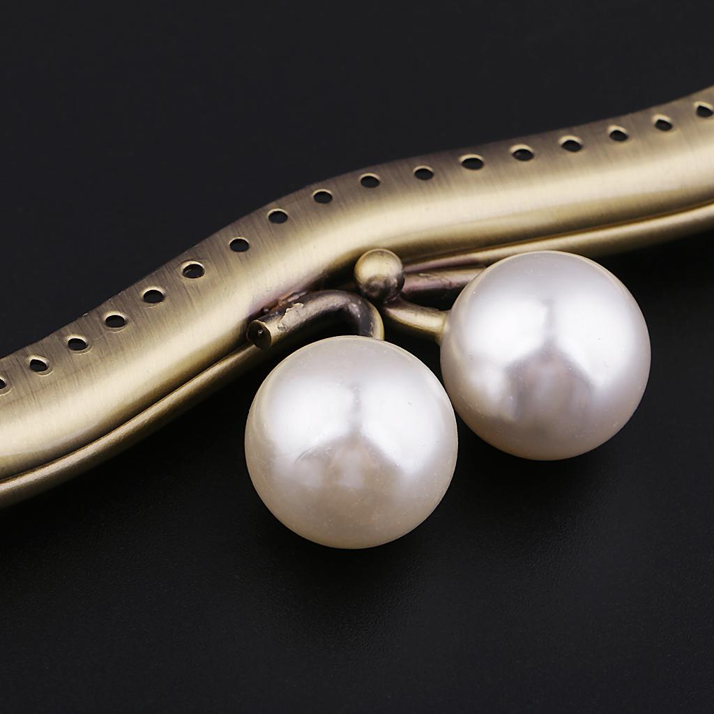 2 Chiếc Retro Kim Loại Ví Clutch Cầm Tay DIY Túi Thủ Công Khung Móc Cài Khóa